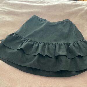 J. Crew Charcoal Ruffled Skirt